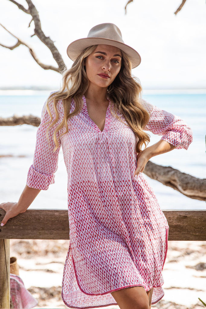 Samode Shirt Dress - Mauritius Pink